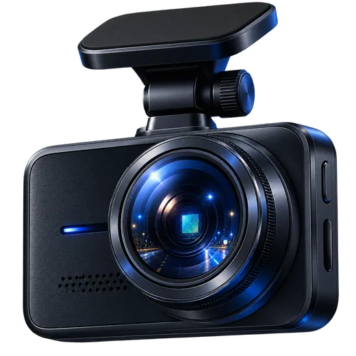 Objetivo de dashcam preparado para grabación con poca luz